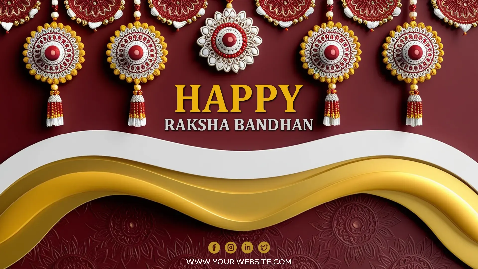 Classic Raksha Bandhan Card Design PSD